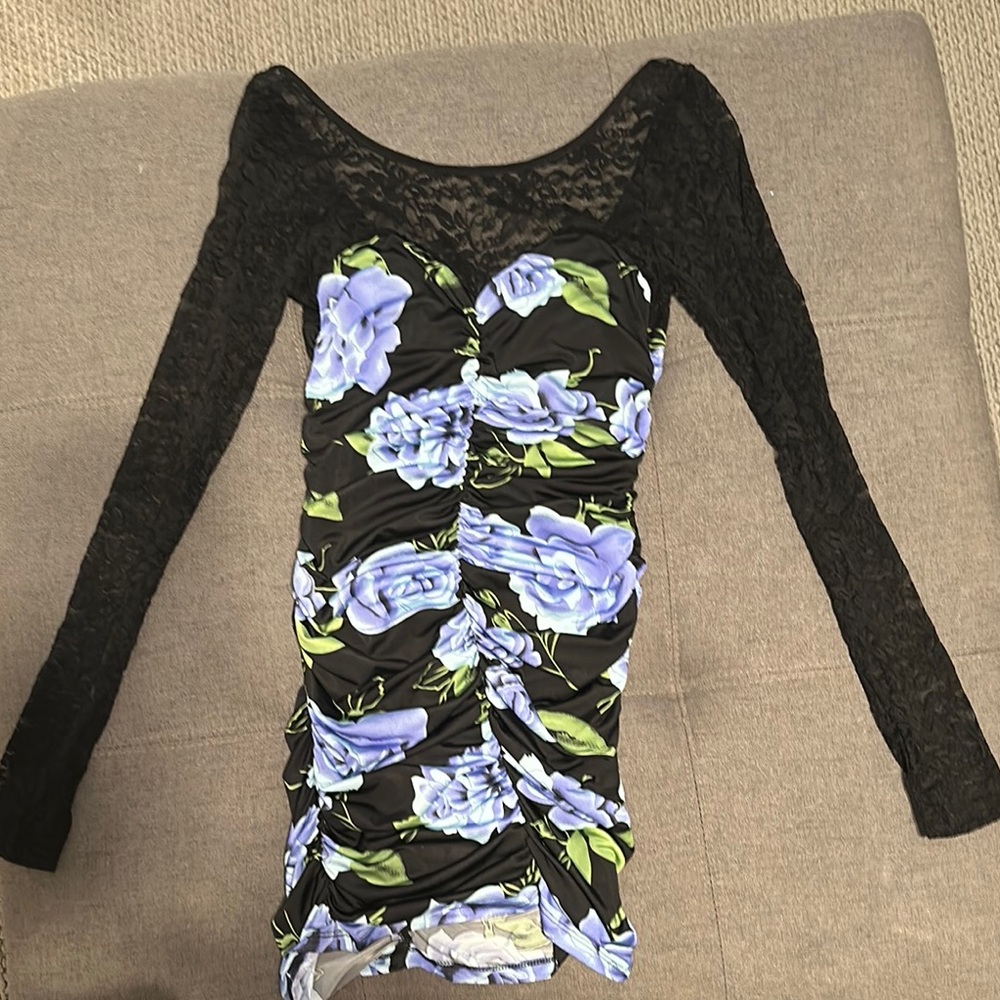 Floral Lace Long Sleeve Dress